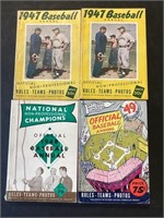 4 1940s Official Baseball Annuals