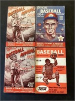 4 1950s Official Baseball Annuals