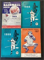 4 1960s Official Baseball Annuals