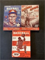 3 1950s Official Baseball Annuals