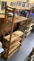 Seven shelf wood storage/display rack measures