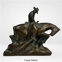 D.S. Bardos- Cowboy on Horse Sculpture