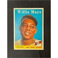 1958 Topps Willie Mays Well Centered/crease Free