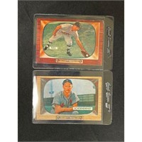 (2) 1955 Bowman Baseball Hof Cards