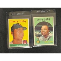 (2) 1950's Larry Doby Baseball Cards