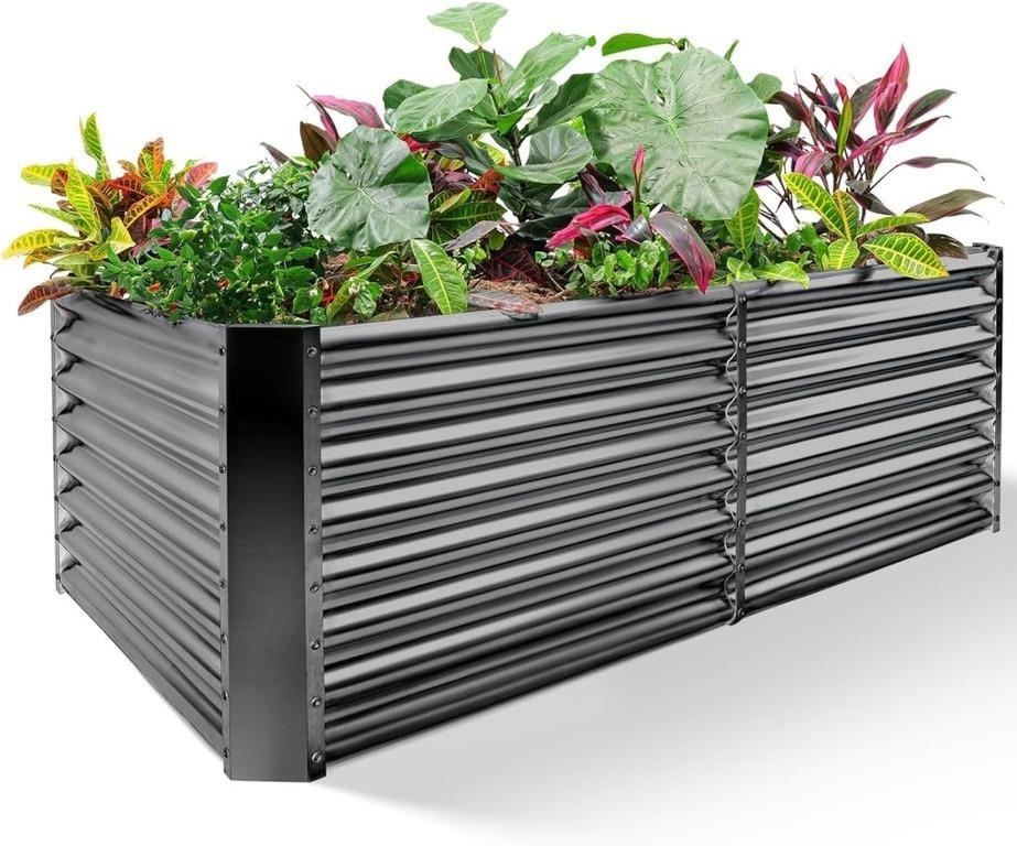 Land Guard 6x3x2 ft Galvanized Raised Garden Bed K