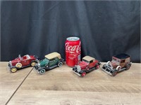 4x 1930’s Ford and Chevy Diecast Model Vehicles