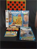 Box of Puzzles, Vtg Coloring Books Etc