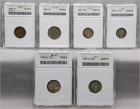 1860 Type 2 VG8 ANACS Indian Cent, 1901 Nickel VG