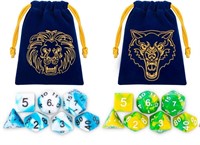 NEW Lot Of 2 DND Dice Sets With Blue Bag