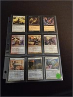 9 CARD SHEET OF MAGIC CARDS