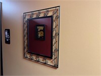 MIRROR WITH WROUGHT IRON FRAME