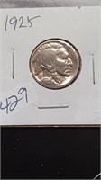 1925 Buffalo Nickel Cleaned