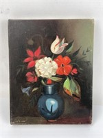 Original Signed Acrylic Flower Painting