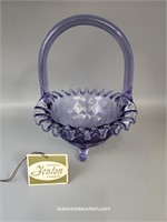 Fenton Lavender Hand Made Basket 8.5" H.