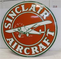 ANTIQUE PORCELAIN 30" SINCLAIR FUEL SIGN