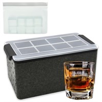 Bangp Clear Ice Cube Tray with Lid,Premium Clear I