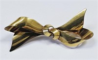 Vintage 12K Gold Filled Bow Brooch