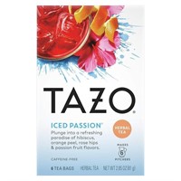 2 PACK TAZO Iced Tea Bags Iced Passion