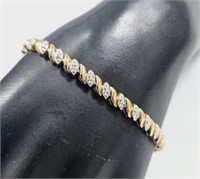 Gold Plated Sterling Silver Illusion Bracelet
