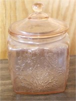 Pink Glass Jar with lid