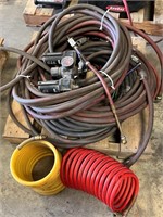 Pallet of airline hoses, filters and controllers