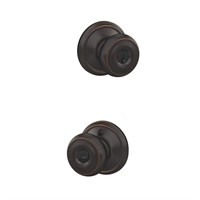 $32  Schlage Georgian Aged Bronze Keyed Door Knob