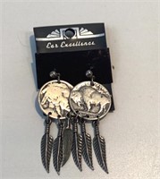 Pair of Buffalo Nickel Earrings