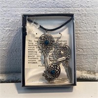 Native American Dreamcatcher earrings & necklace