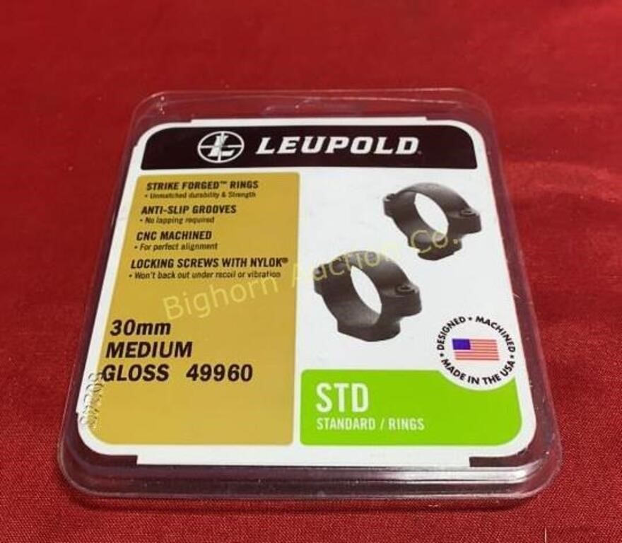 New Leupold  STD Standard Scope Rings 30mm