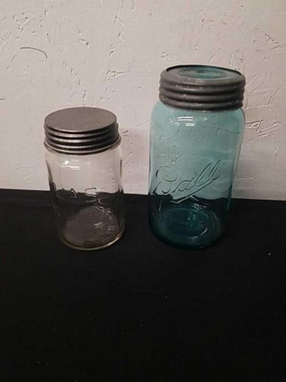 Vintage ball improved glass lid jar with vintage