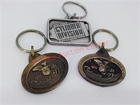 (3) 1984 plow and planter Works key fobs