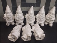 Lot of glass gnome figurines (8total)