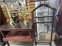 Vintage stand and valet stand, no contents