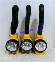 Set of 3 18 Volt Adjustable DeWalt Lamps