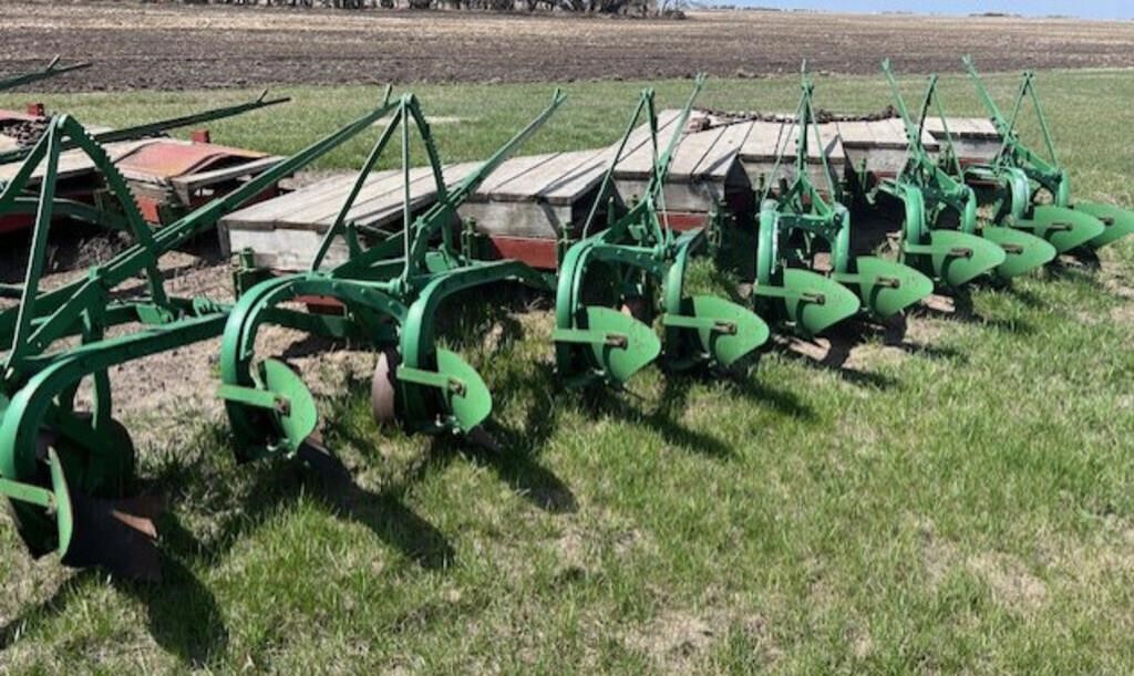 JOHN DEERE 12 FURROW STEAM ENGINE GANG PLOW.