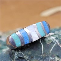 925 SILVER W TURQUOISE, MOTHER OF PEARL  &