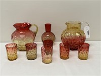 Collection of Amberina Glass