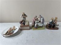 Norman Rockwell figurines and plates