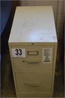 2 Drawer Metal File Cabinet