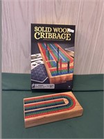 Solid Wood Cribbage NIB with extra board