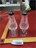 Waterford crystal tall salt & pepper shakers