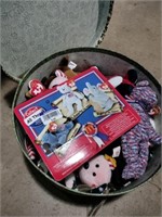 Hat  box of beanie babies
