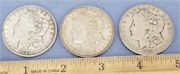 Lot of 3 Morgan silver dollars 1921S, 1921D, 1921