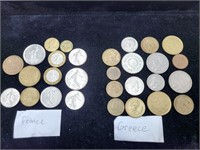 Greece & France Coins