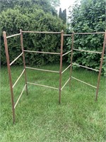 Primitive folding drying rack