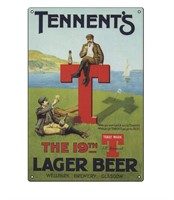 TENNENT'S T LAGER BEER WELL PARK BREWERY GLASGOW