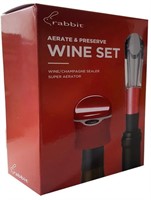 Rabbit Wine Aerator & Sealer Set Brights