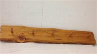 40"x7" solid wood plank Wall coat hook with five