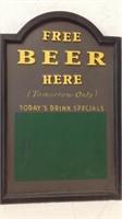 15"x23" beer chalkboard sign